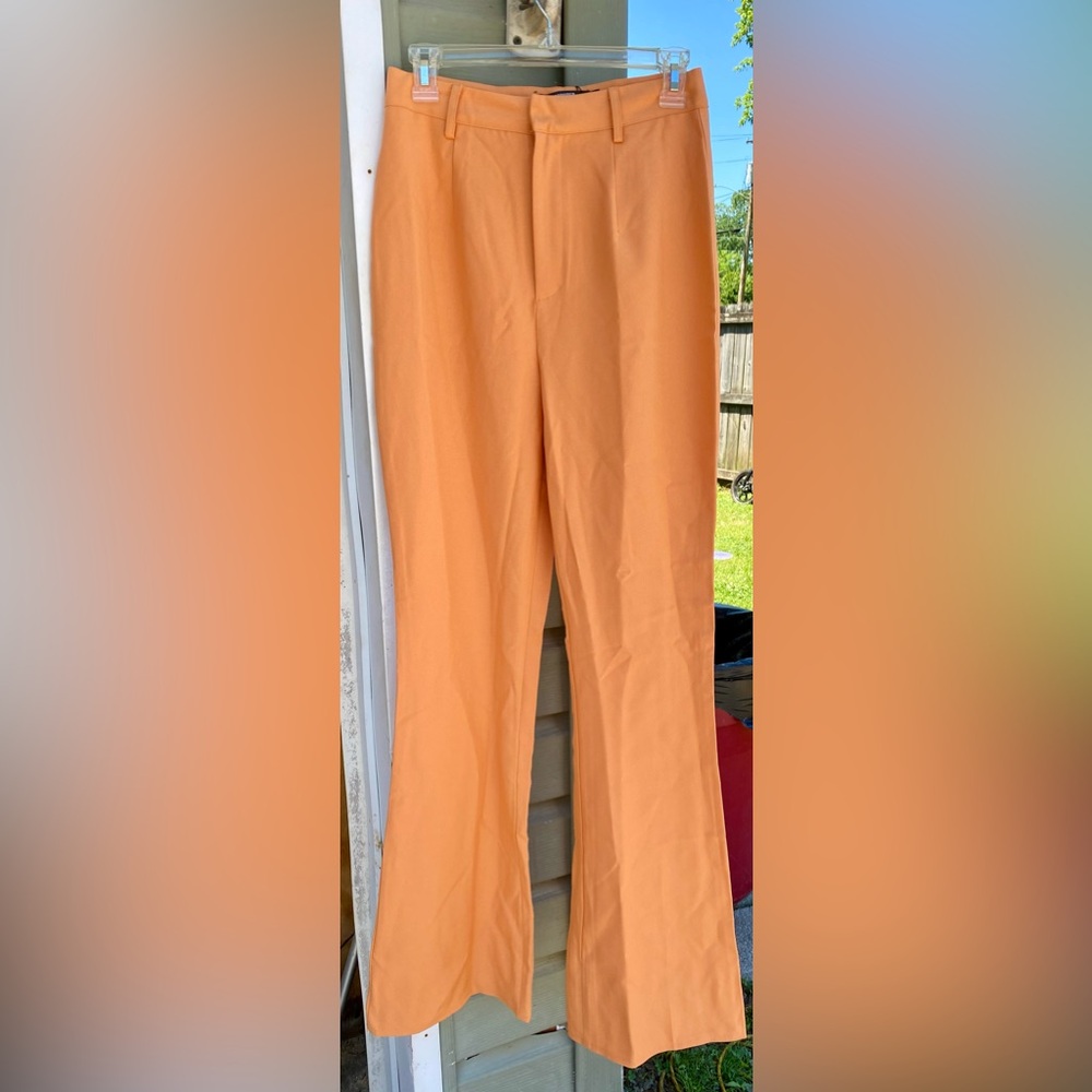 NWT Missguided Orange Trouser Pants High Waisted
